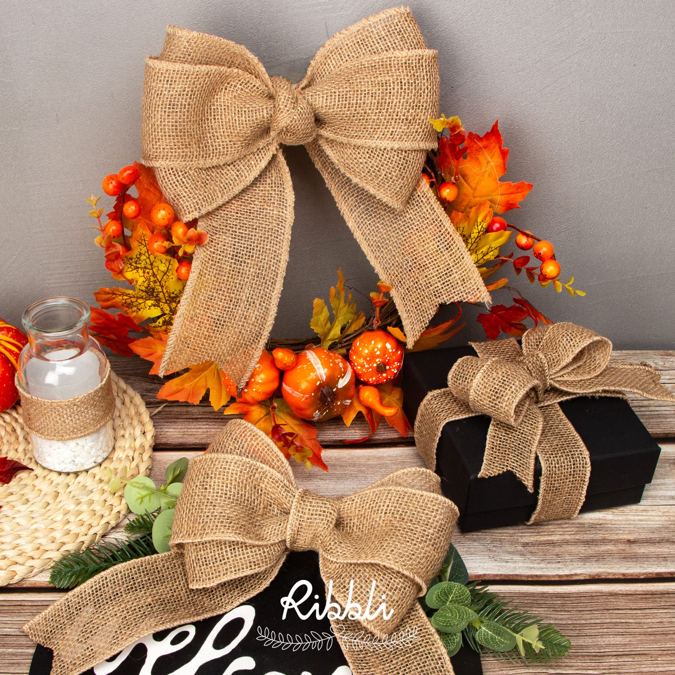 Natural Jute Burlap Ribbon 1.5