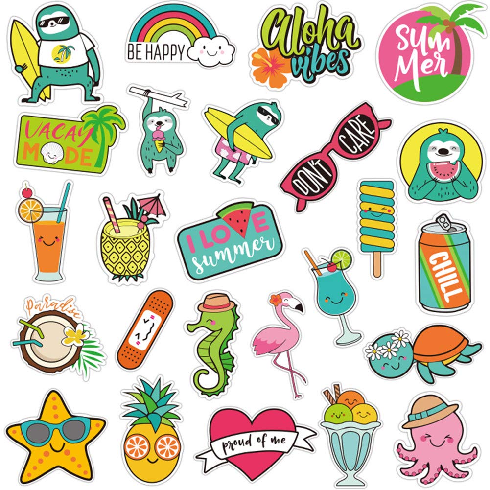 90-Piece Vinyl Sticker Pack - Trendy VSCO Style Waterproof Stickers for Water Bottles, Laptops, Journals & DIY Crafts - Cute Decorative Stickers for Teens & Aesthetic Room Decor