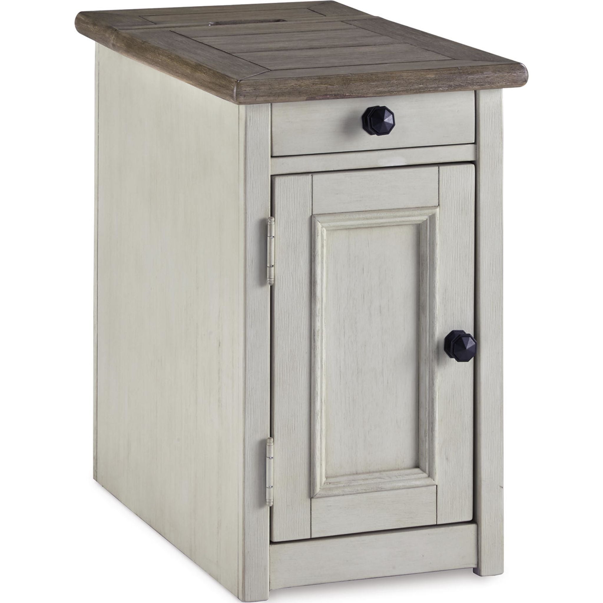 Bolanburg Chairside End Table - Two-Tone Finish for Living Room, Bedroom & Office - Stylish Side Table with Storage Shelf