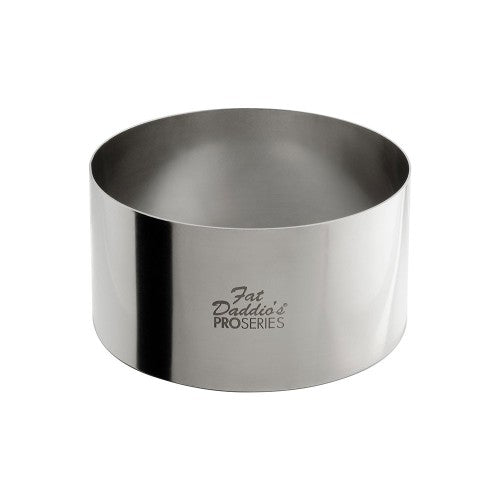 Fat Daddio's Stainless Steel Baking Ring - 3 Inch Diameter x 3 Inch Height - Perfect for Cheesecakes, Tarts & Pastries - Commercial & Home Baking Use