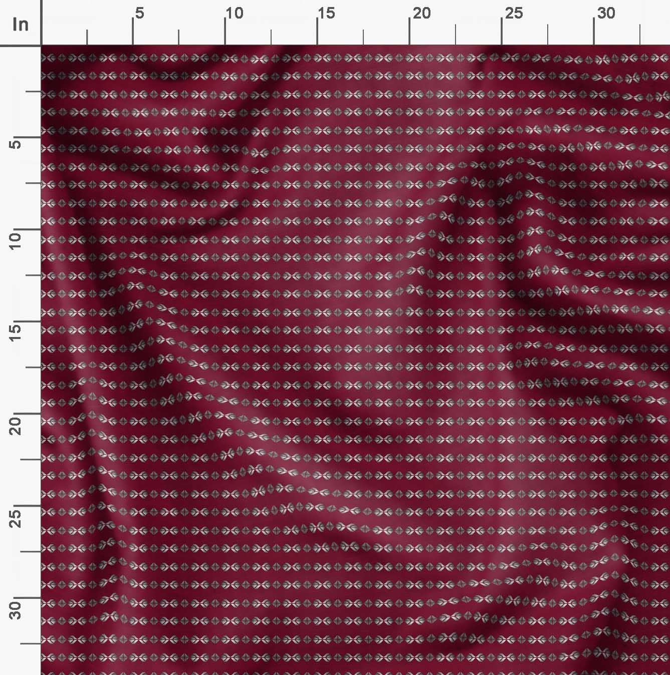 Soimoi Moss Georgette Red Fabric by The Yard - 42 Inch Wide Geometric Printed Fabric for Dresses, Scarves & Home Decor - Modern Triangle Art Design for DIY Sewing & Creative Crafts