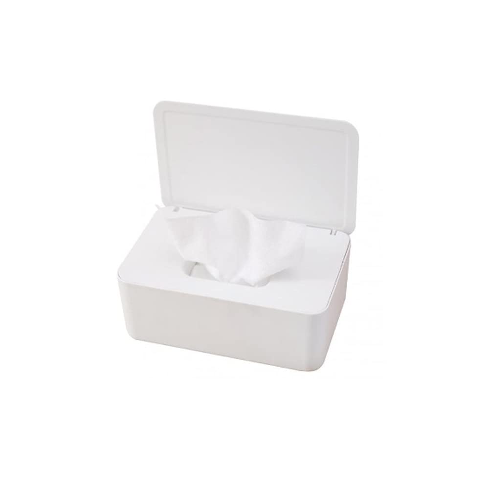 Bevis David Tissue Box Holder with Lid - Dustproof Wet Wipes Dispenser for Kitchen, Bathroom & Office - Home Storage Organizer for Tissues & Paper Towels | Perfect for Countertops, Desks & Vanities