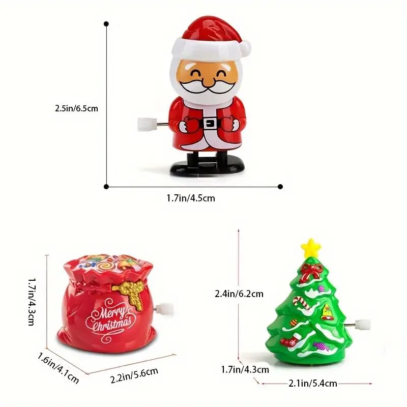 Christmas Wind Up Toys - Fun Clockwork Walking Snowman & Tree for Xmas Stocking Stuffers | Holiday Party Favors & Goodie Bag Fillers | Perfect for Christmas Gifts, Decorations & Kids Playtime