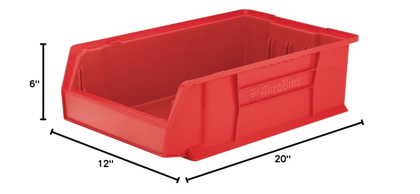 Akro-Mils 30280 Large Plastic Storage Bins - 4-Pack Stackable Organizer Bins for Garage, Classroom & Warehouse (20
