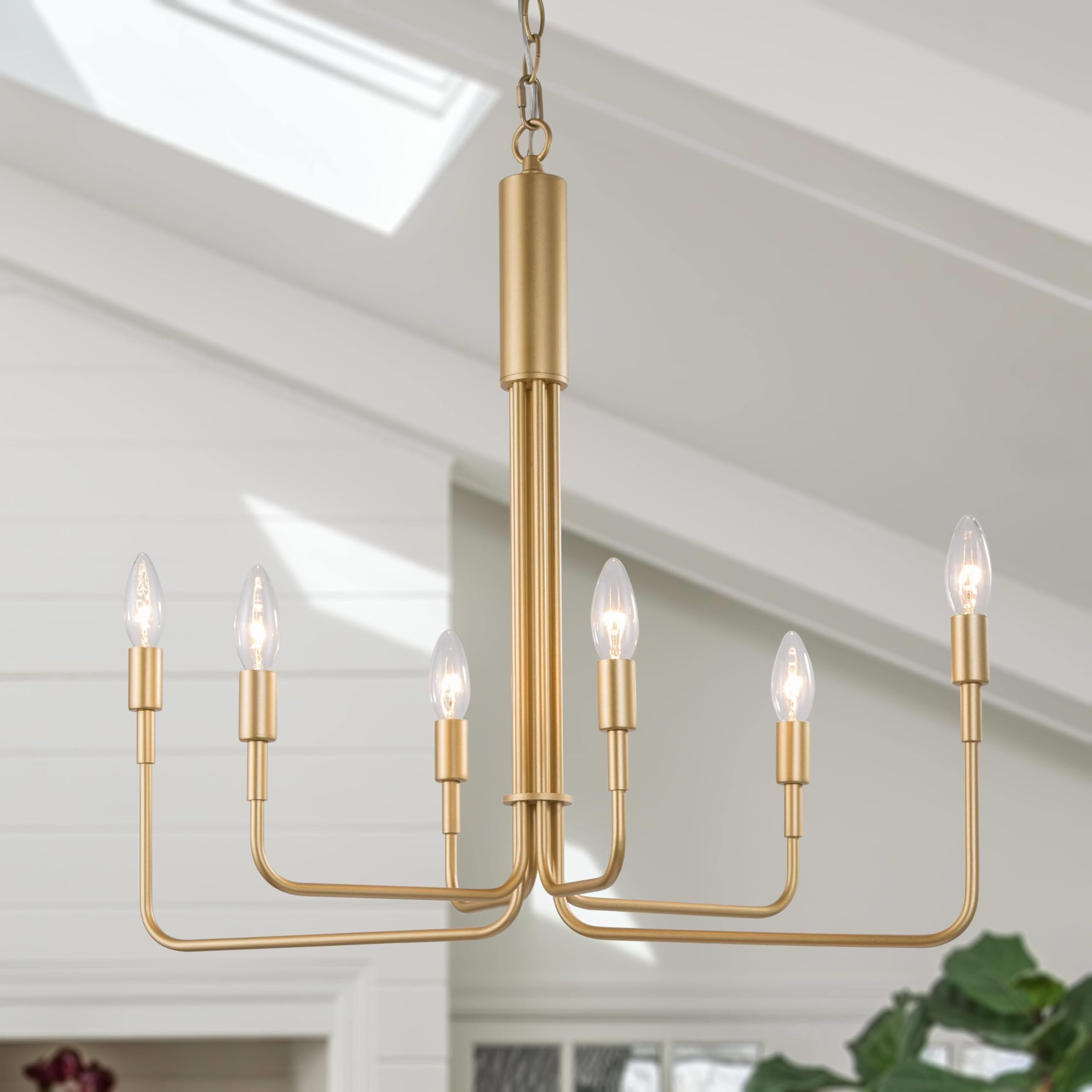 LALUZ 6-Light Modern Farmhouse Chandelier - 25