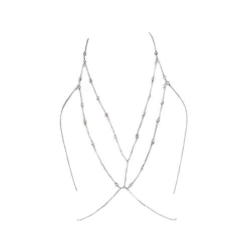 Sexy Crystal Chain Bra - Shiny Luxury Rhinestone Body Jewelry for Women | Beach Party, Bachelorette & Festival Accessories