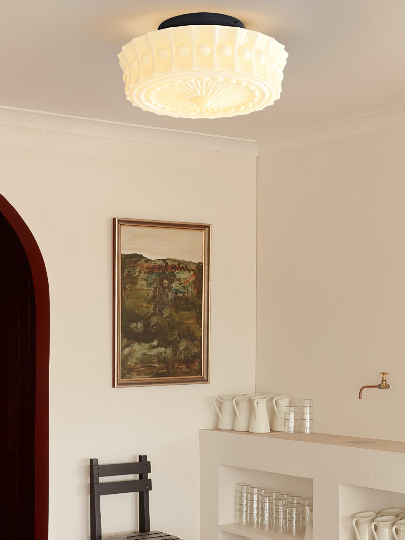 Modern Charles Edwards Ceiling Lamp - Elegant Flush Mount Lighting Fixture for Living Room, Bedroom & Dining Room | Energy Efficient LED Compatible