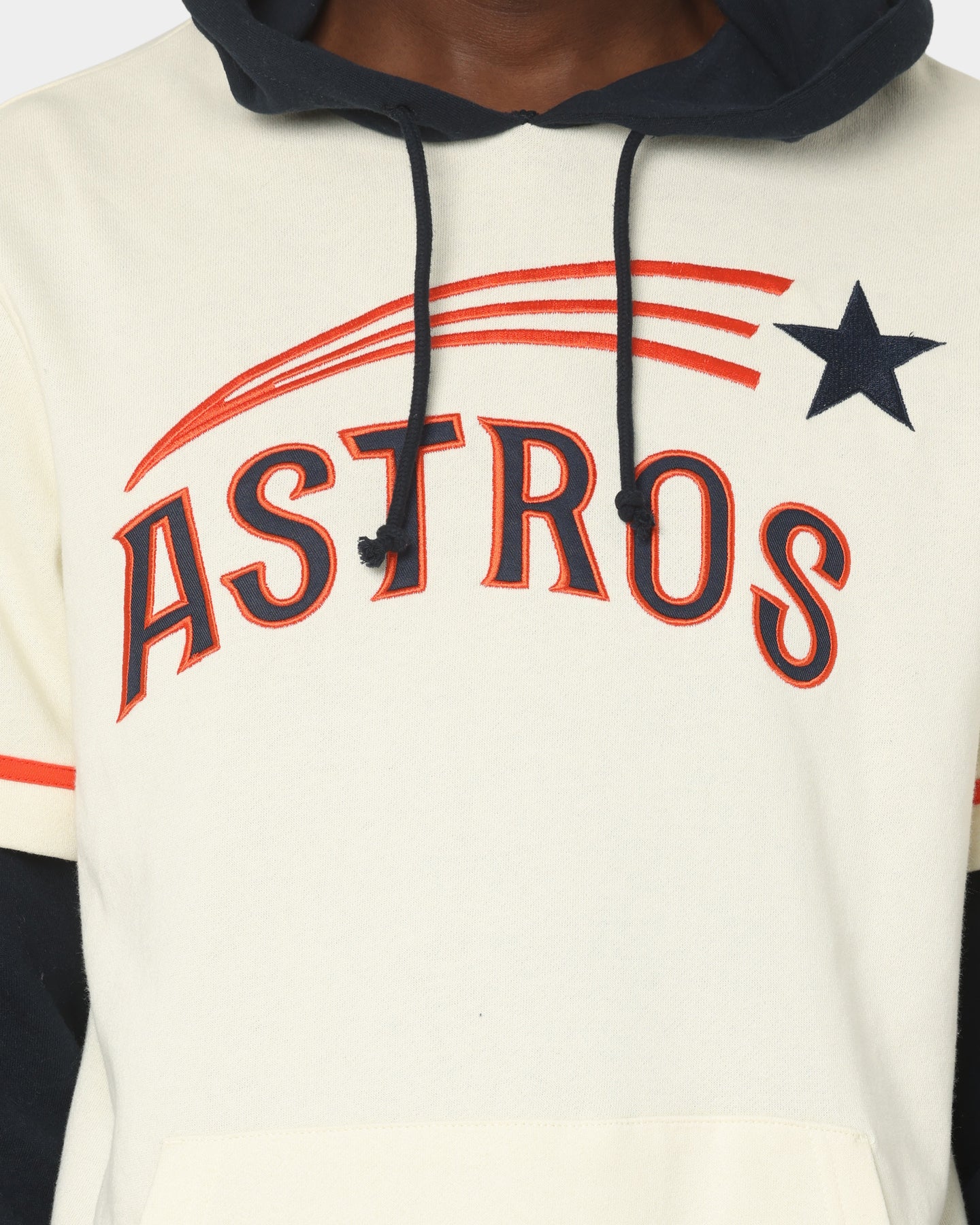47 Brand Houston Astros Shortstop Hoodie Cream - MLB Officially Licensed Baseball Hooded Sweatshirt for Men & Women - Perfect for Game Day, Casual Wear & Sports Fans
