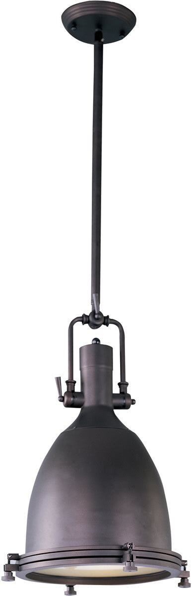 14W Hi Bay 1 Light Pendant Bronze - Modern Industrial Ceiling Light for Kitchen Island, Dining Room & Living Room Lighting