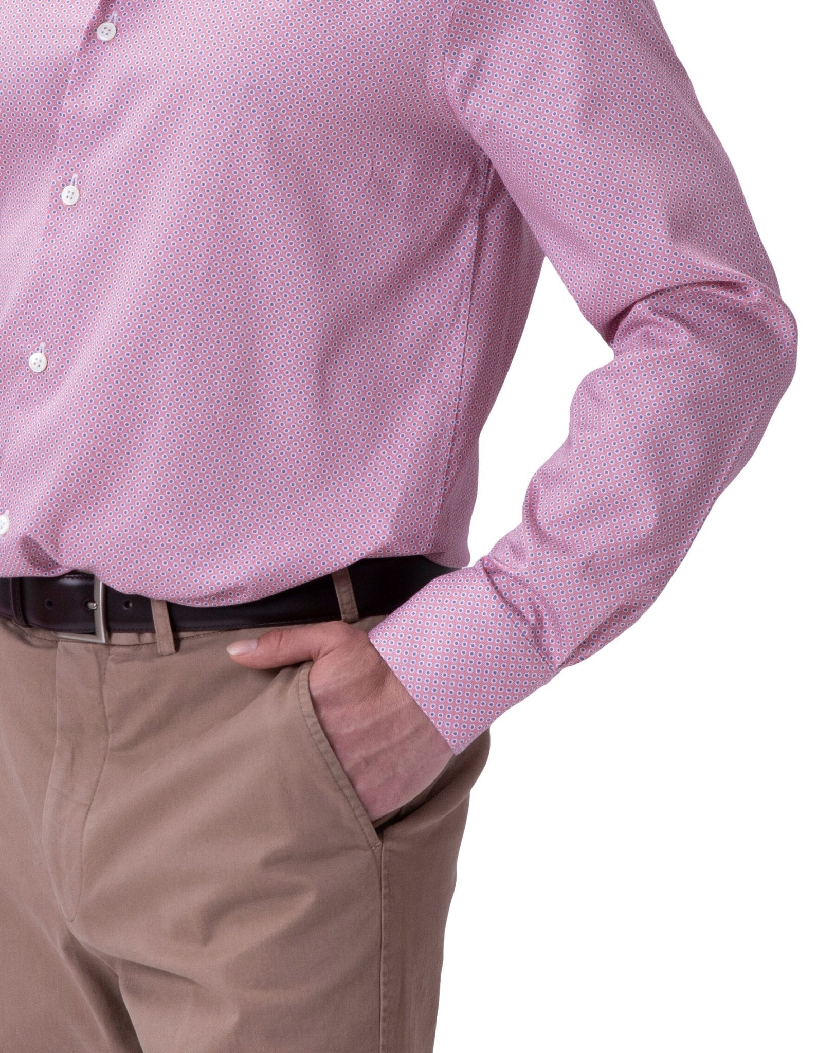 Henry Sartorial Woven Cotton Shirt for Men - Classic Red Button Down Shirt | Business Casual & Office Wear | Perfect for Work, Date Night & Formal Occasions