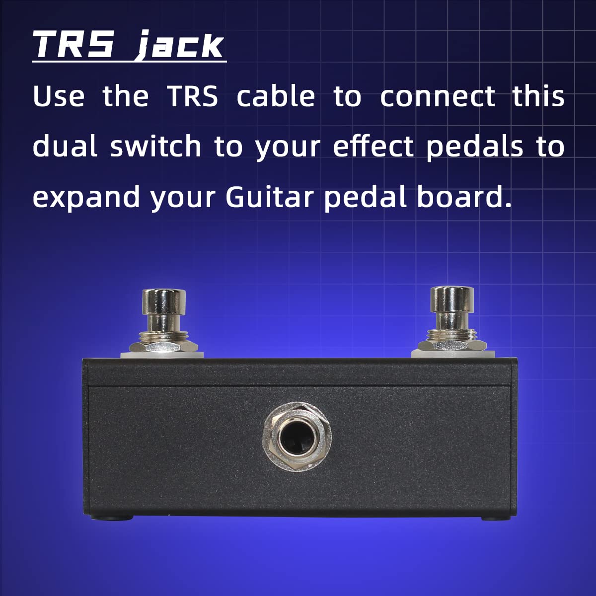 Dual Switch Guitar Effect Pedal with TRS Cable - Unlatch Footswitch for Boss, Line 6 & More - Perfect for Live Performances & Studio Recording