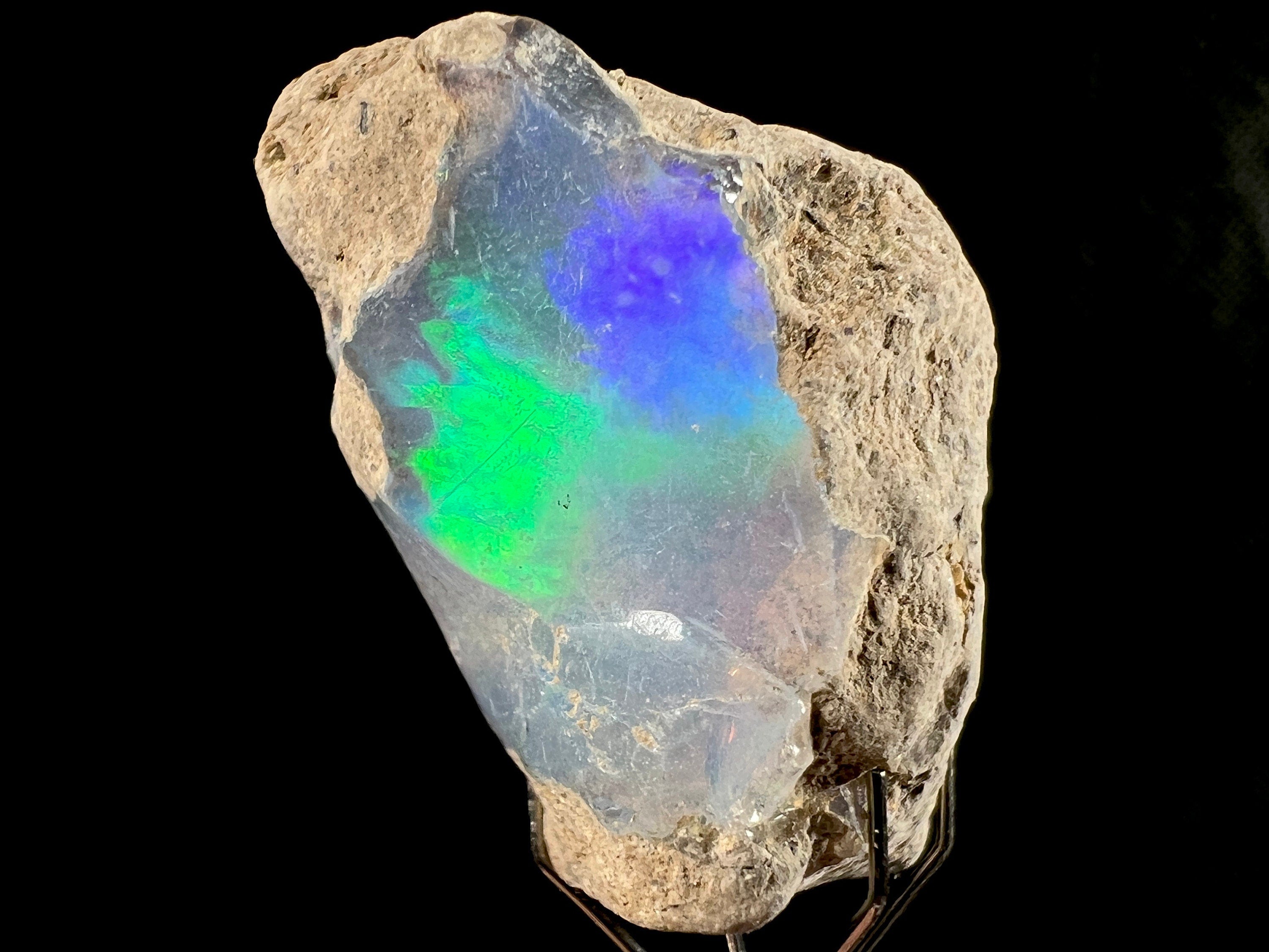 Premium 4A Welo Opal Raw Crystal - Certified Cutting Grade Opal for Jewelry Making (50592) - Perfect for Rings, Pendants & Handcrafted Gemstone Designs