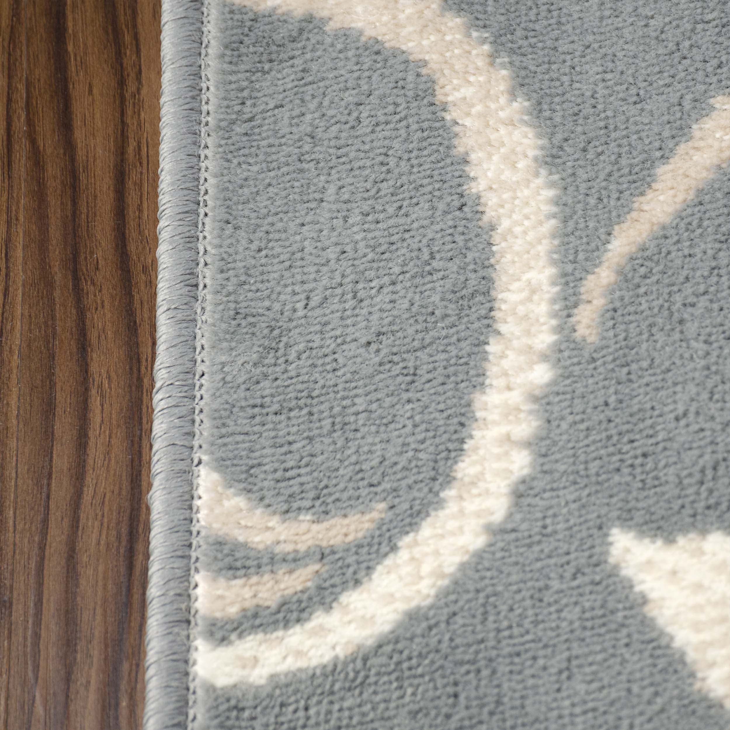 Vines Floral Scrolling Rustic Indoor Area Rug - Soft Non-Slip Boho Chic Floor Mat for Living Room, Bedroom & Nursery Decor