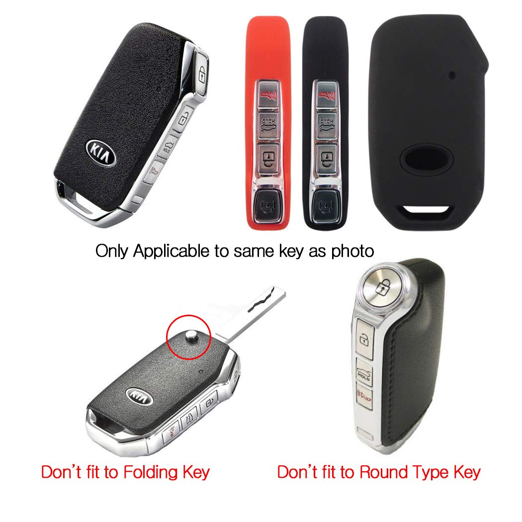 Durable Silicone Smart Key Case Cover for Kia Vehicles - Fob Remote Protector with Enhanced Grip | Perfect for Daily Use, Travel & Car Key Protection