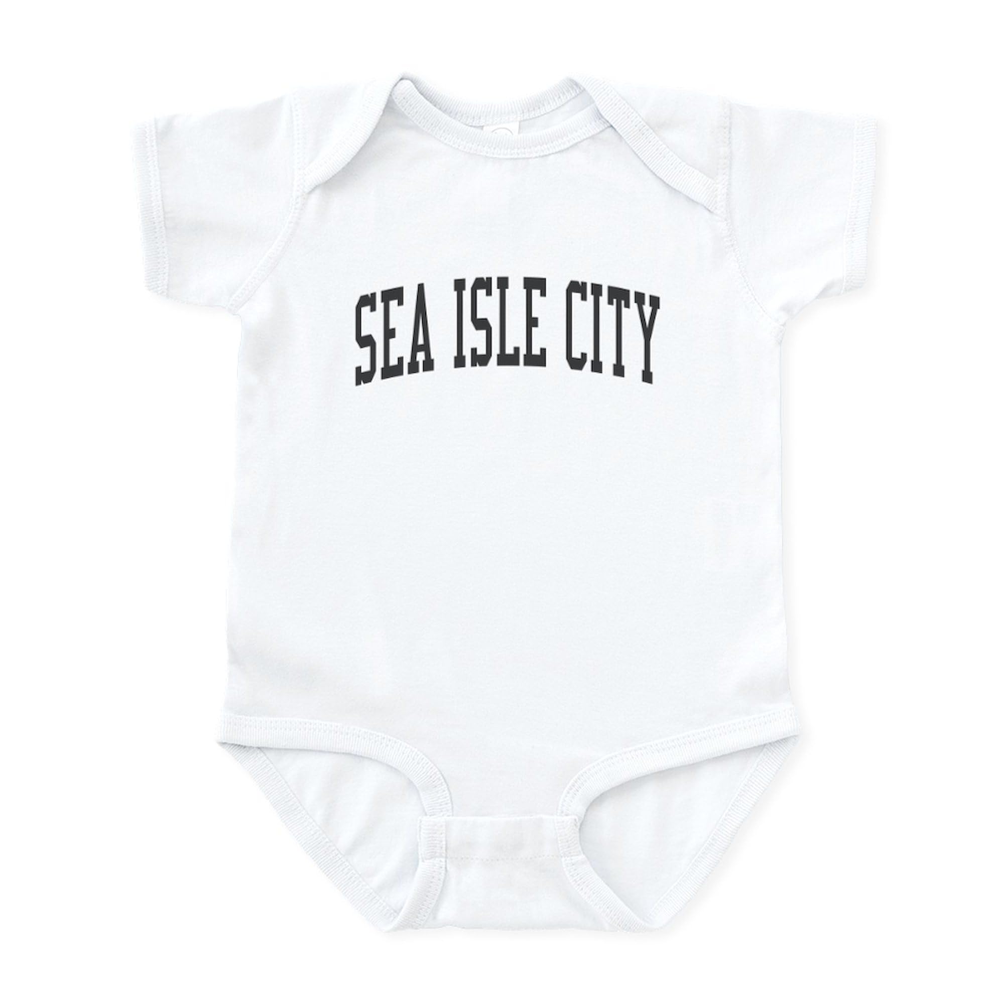 Sea Isle City New Jersey NJ Black Infant Bodysuit - Cute Baby Romper for Boys & Girls | Perfect for Beach Vacations, Family Photos & Everyday Wear