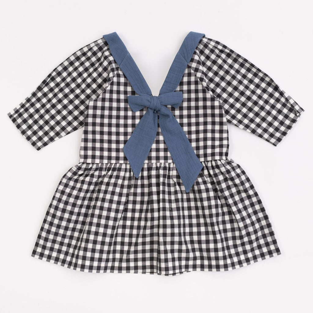 Elegant Shadow Gingham Celebration Dress for Women - Perfect for Weddings, Parties & Special Occasions