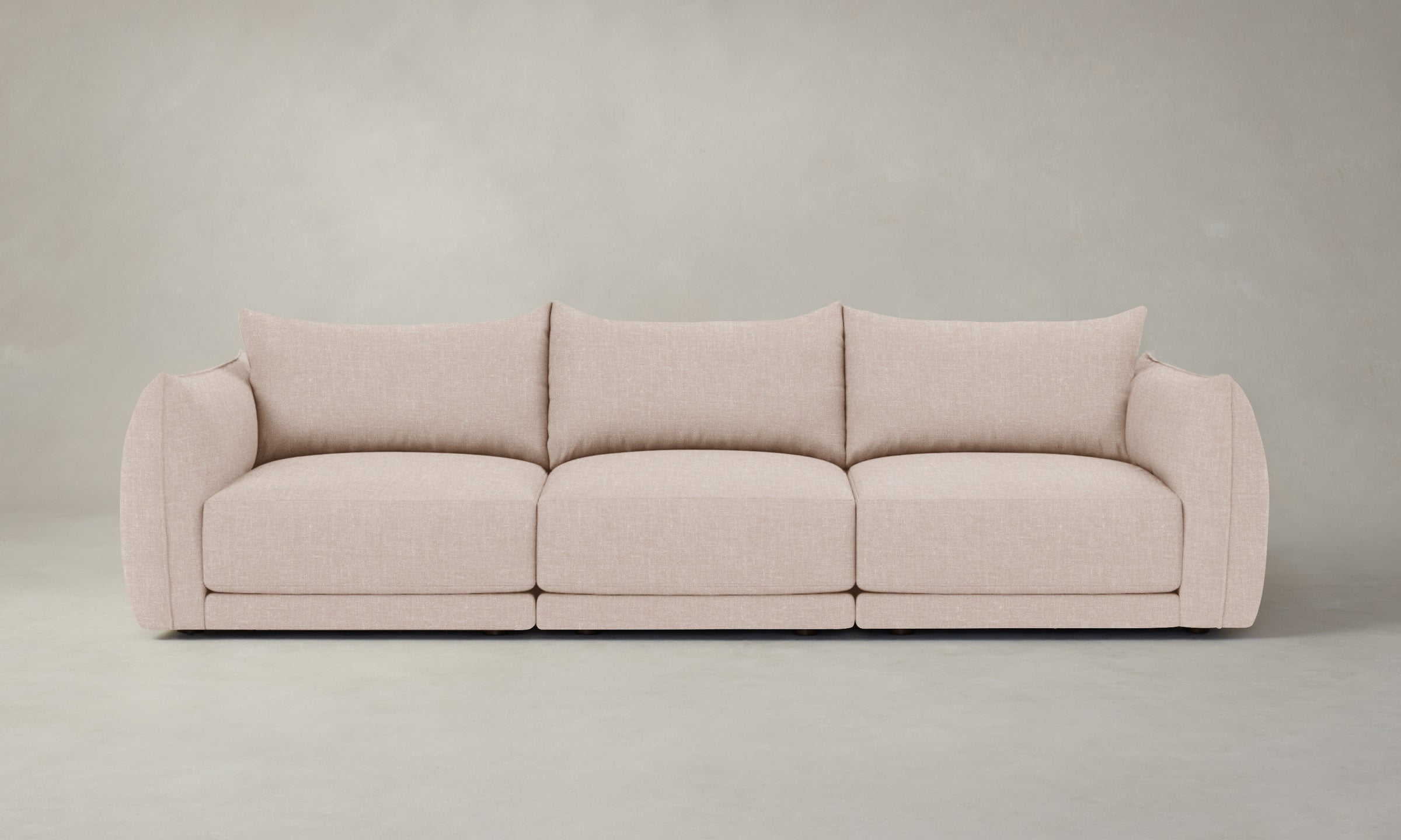 The Jones Modular Sofa - Heritage Belgian Linen Petal | Modern Sectional Couch for Living Room, Lounge & Family Room | Durable & Stylish Home Furniture
