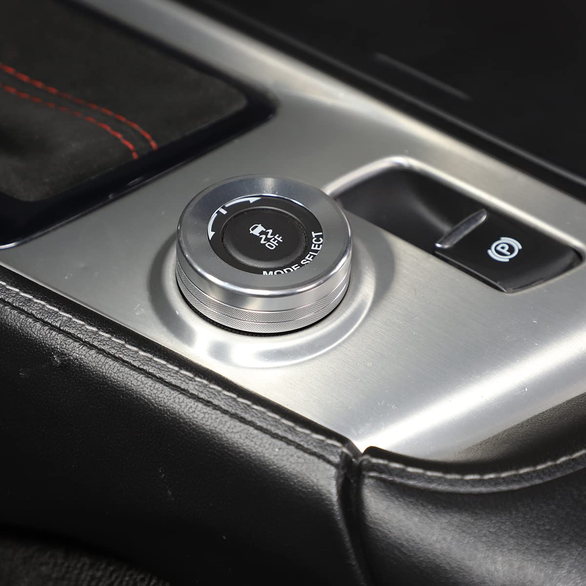 2014-2019 Chevy C7 Corvette Aluminum Interior Trim - TINKI Brightness Adjustment Dial & Driving Mode Knob Ring (1PC Silver) | Dashboard Accessories for Enhanced Driving Experience & Car Customization