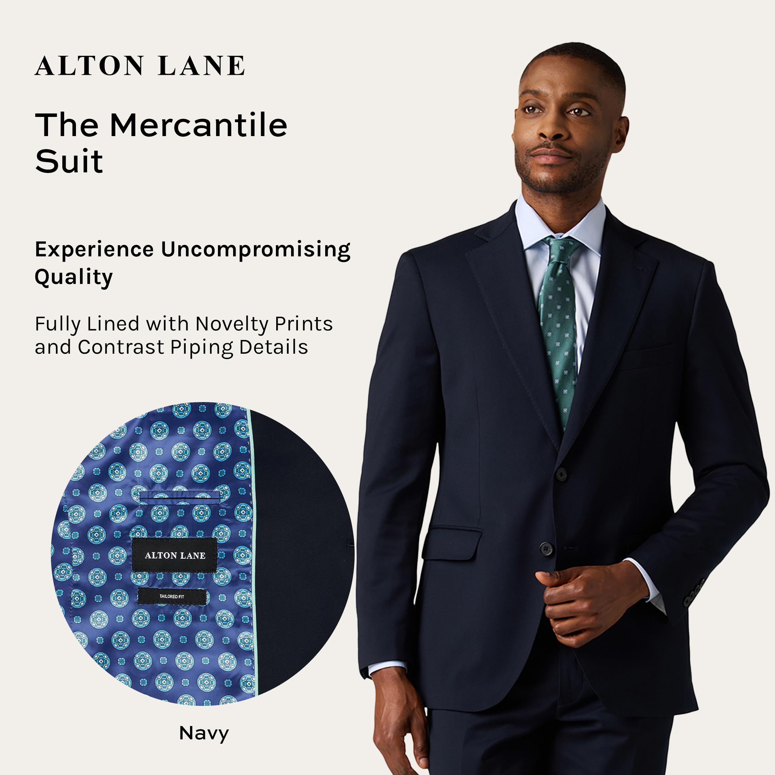 Premium Tailored Fit Men's Suit - Elegant Business Formal Attire for Office, Wedding & Special Occasions | High-Quality Mercantile Suit Collection