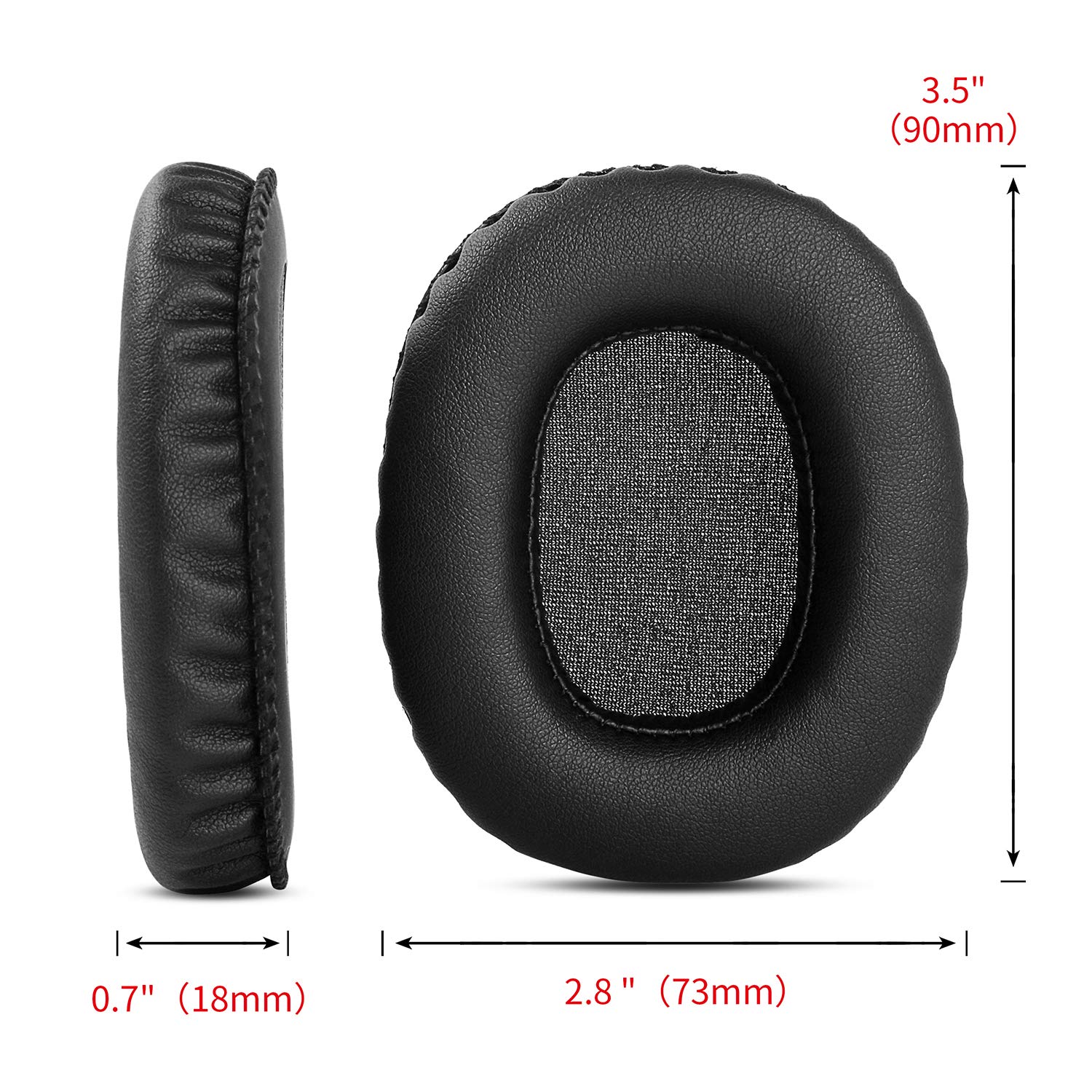 Replacement Earpads for Marshall Monitor Headphones - Premium Memory Foam Ear Cushions - Noise Isolation & Comfort Upgrade - Perfect for Music, Gaming & Travel (Black, 1 Pair)
