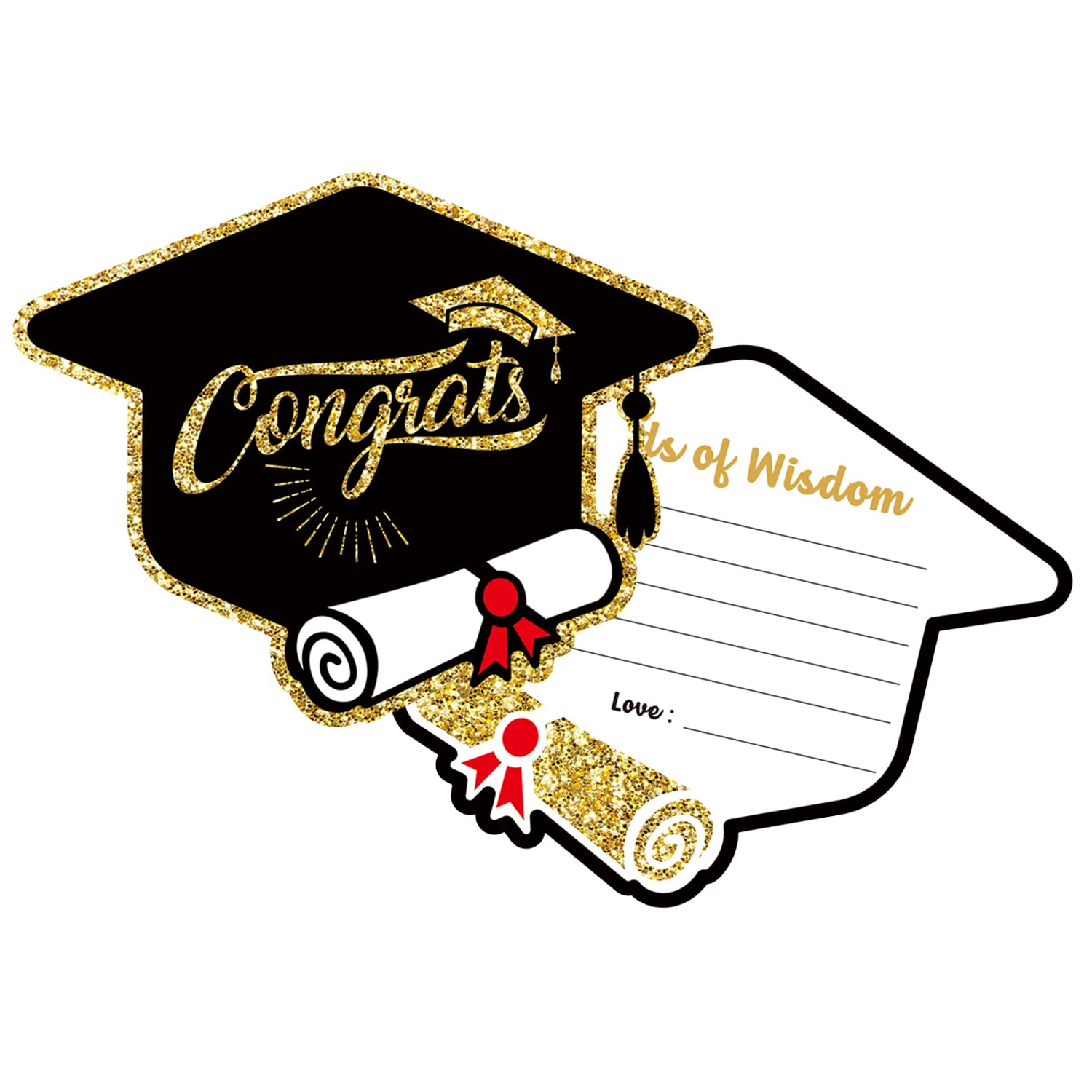 2023 Graduation Cards Bulk - Blank Congrats Cards for Graduation Party Favors, Advice & Wishes - Perfect for High School & College Graduation Gifts