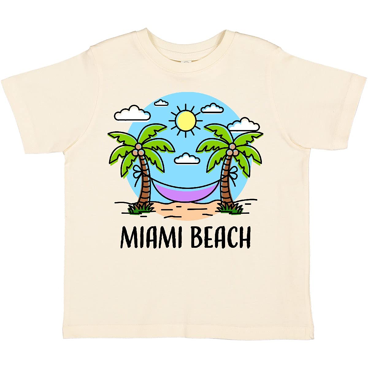 Inktastic Summer Vacation in Miami Beach Toddler T-Shirt - Cute Florida Travel Outfit for Boys & Girls - Perfect for Beach Trips, Family Vacations & Summer Adventures