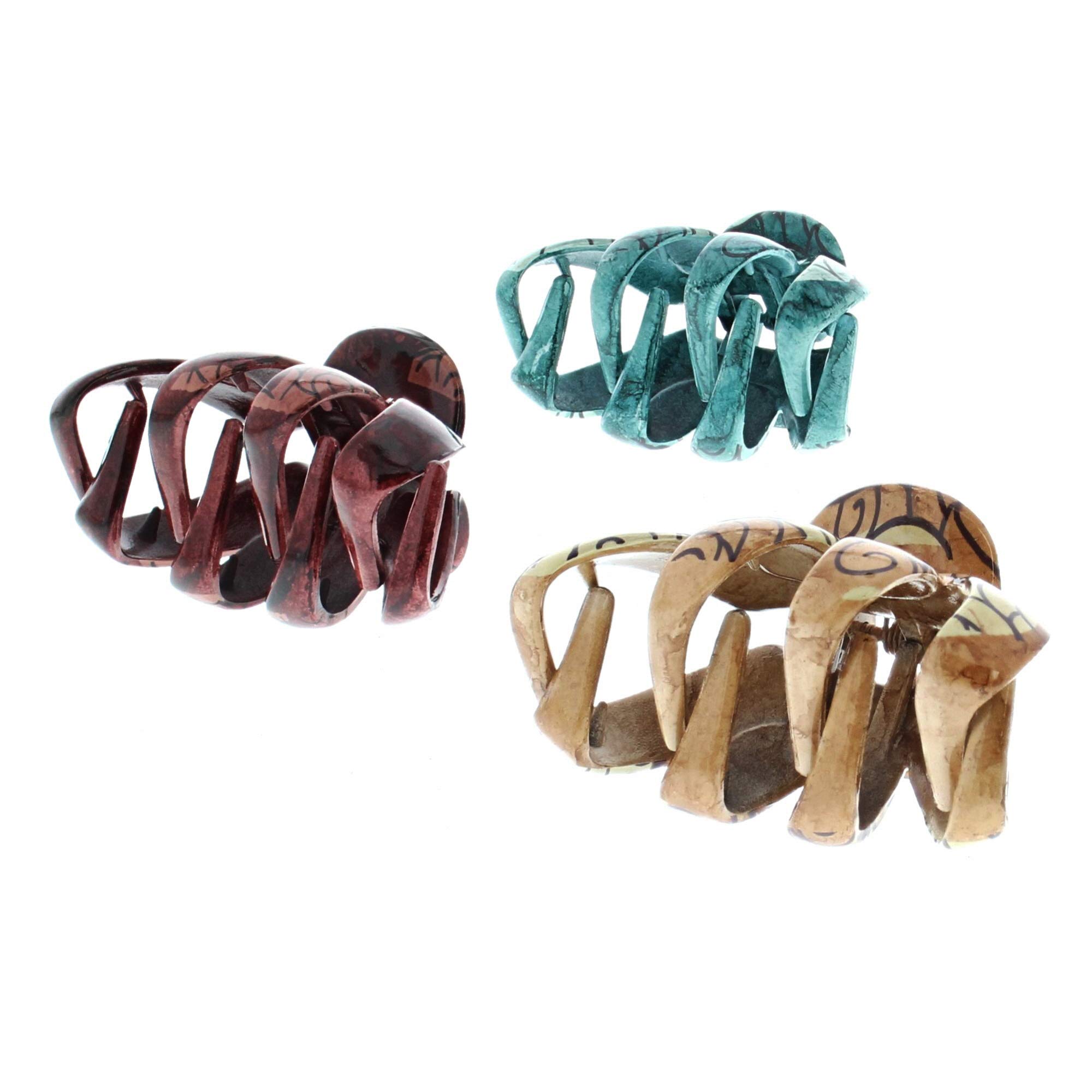 Zac's Alter Ego 6-Pack 2.5 Inch Hair Octopus Clips - Strong Hold Bulldog Claw Clips for Women & Girls - Perfect for Thick Hair, Ponytails, Buns & Updos
