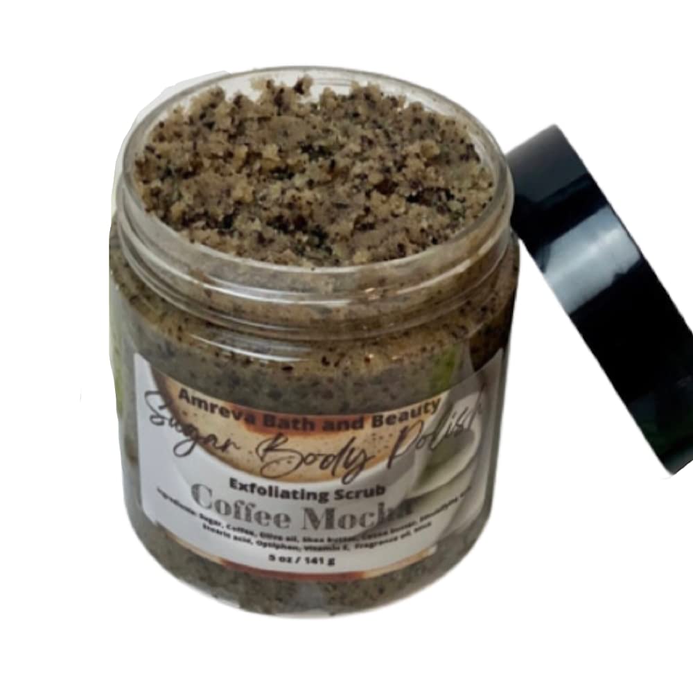 Arabica Coffee Mocha Sugar Body Scrub - Exfoliating & Moisturizing Body Polish for Smooth Skin - Perfect for Shower, Spa & Self-Care Routine