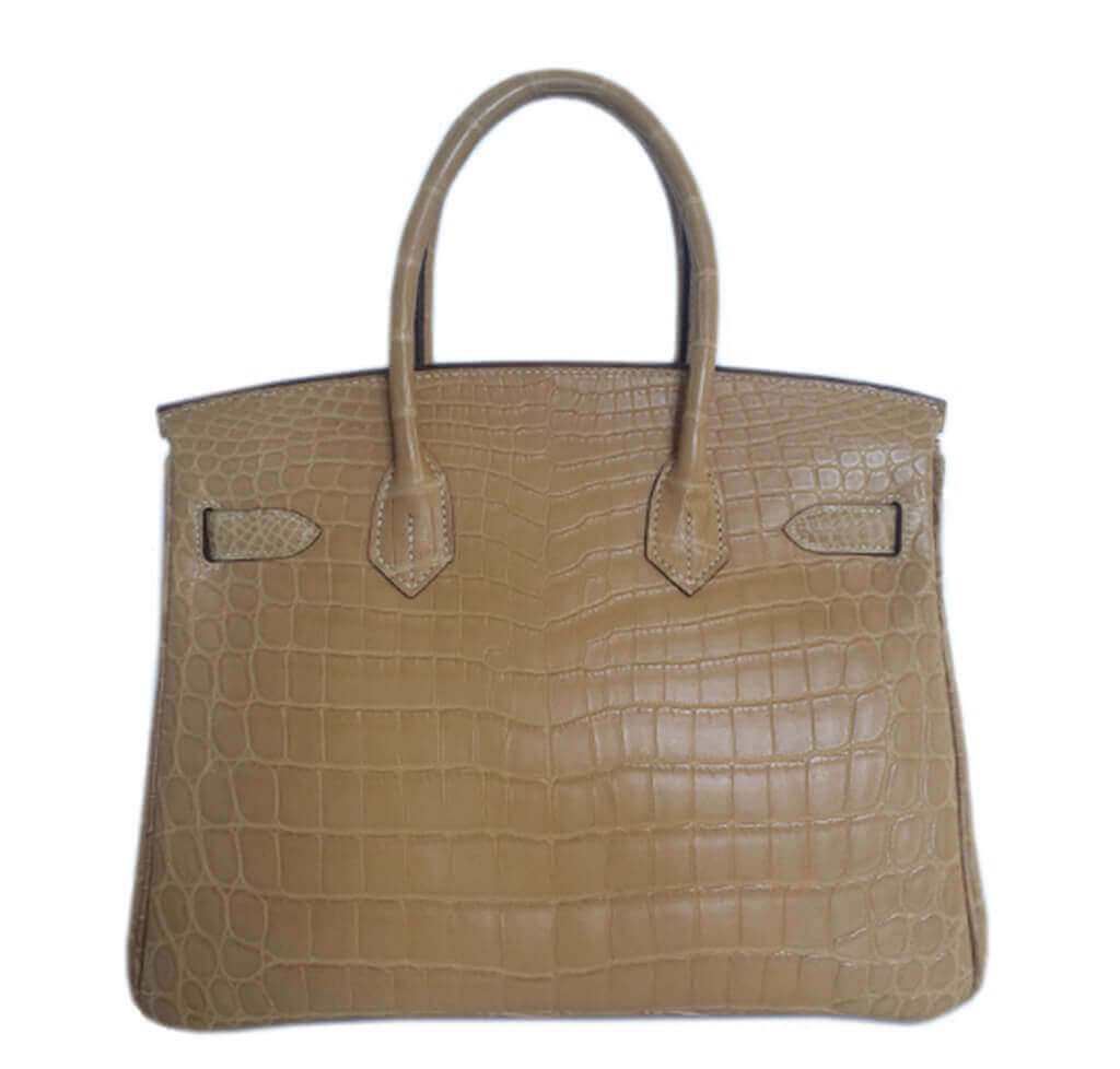 Authentic Hermès Birkin 30 Handbag in Paille Niloticus Crocodile Leather - Luxury Designer Tote for Women, Perfect for Business Meetings & Social Events