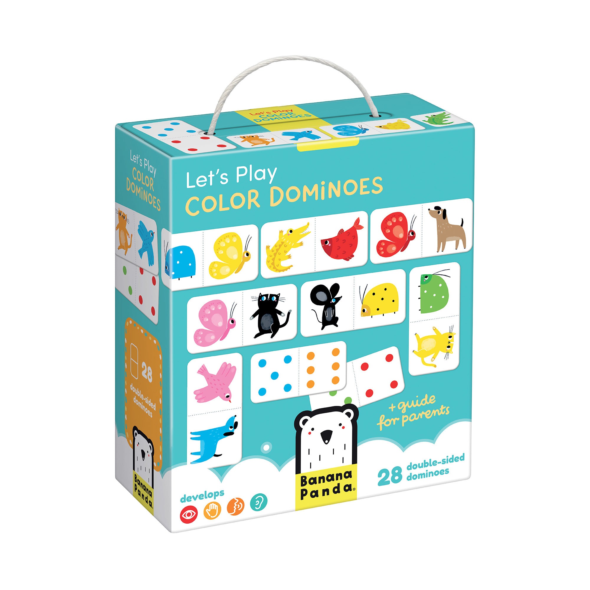 Banana Panda Let's Play Color Dominoes - Vibrant Animal Edition for Toddlers Age 2+ | Fun Learning Game for Preschool Education & Family Game Night