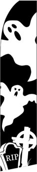 GHOSTS Halloween Swooper Flag - Spooky Outdoor Decor for Yard, Porch & Party | Durable Weather-Resistant Halloween Decoration for Haunted House Theme