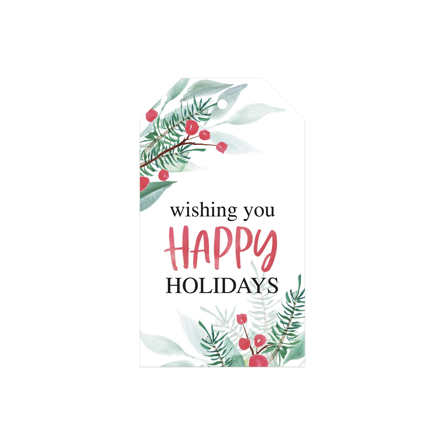 Pine and Berry Holiday Favor Gift Tags - 2