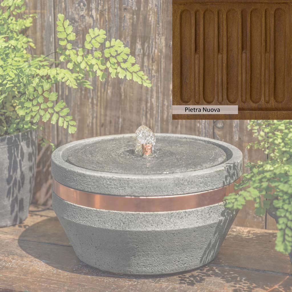 Campania International M Series Bevel Fountain - Elegant Outdoor Garden Water Feature for Patio, Yard, and Landscape Decor | Perfect for Backyard, Poolside, and Terrace Ambiance