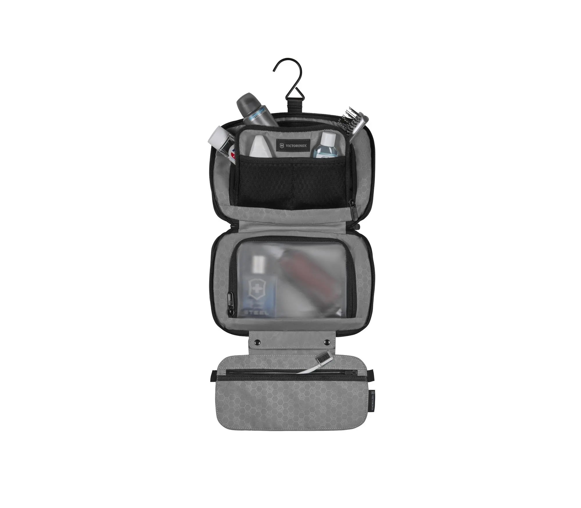 Black Zip Around Travel Kit - Compact & Organized Toiletry Bag for Travel, Gym, or Daily Use - Perfect for Cosmetics, Toiletries & Essentials