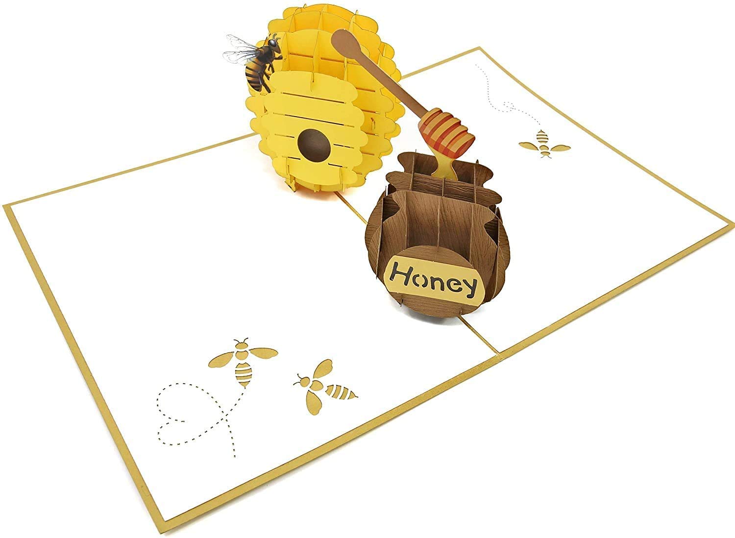 PopLife® Beehive and Honeypot 3D Pop-Up Greeting Card - Perfect for Mother's Day, Anniversary, Birthday Gifts | Thoughtful Present for Wife, Husband, Daughter, Son & Grandkids | Ideal for Romantic Surprises & Family Celebrations