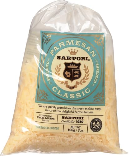 Sartori Shredded Parmesan Cheese - 8 oz Bag | Premium Italian Cheese for Pasta, Pizza & Salads | Perfect for Cooking & Garnishing