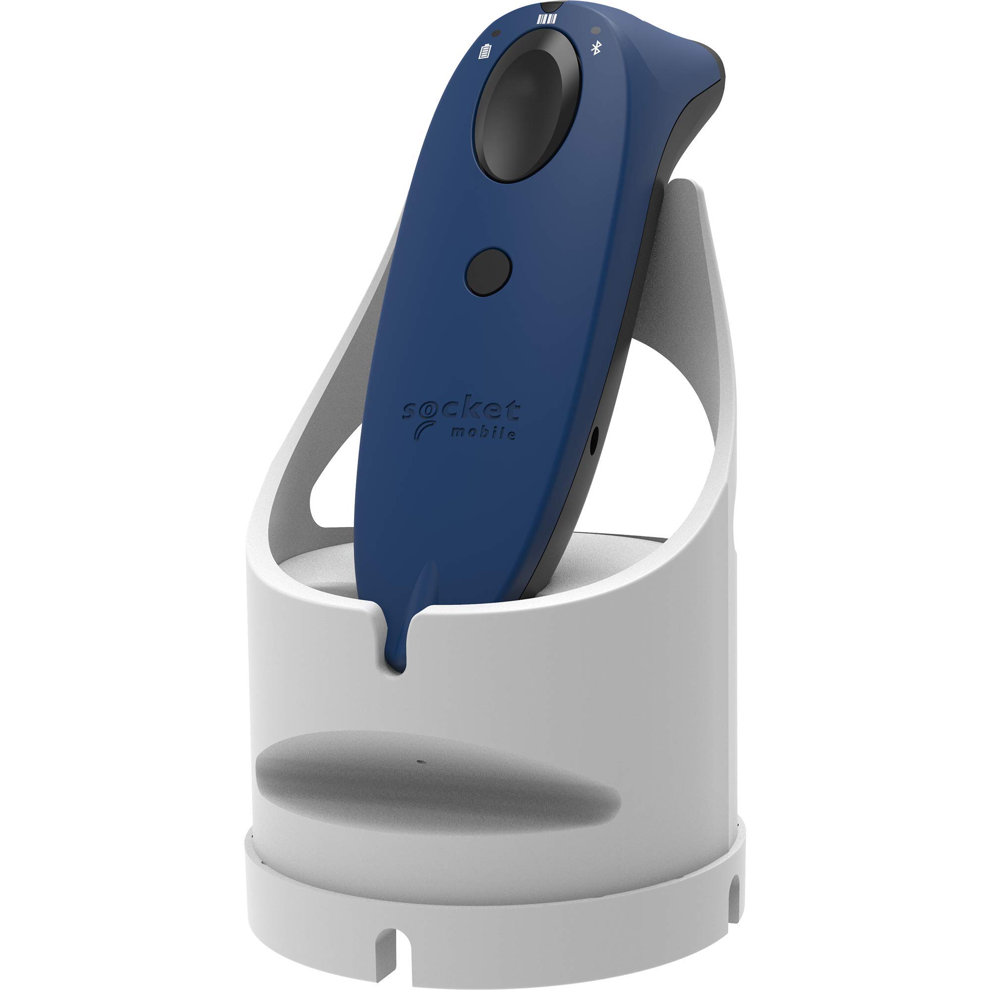 SocketScan S740 Universal Barcode Scanner with Blue & White Charging Dock - Ideal for Retail, Warehouse, and Inventory Management