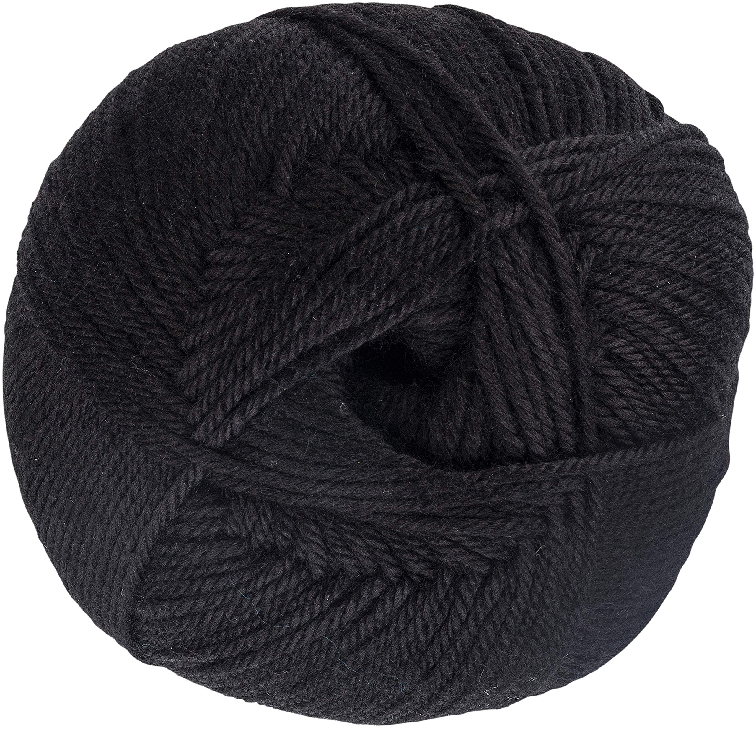 Red Heart Soft Yarn - Premium Acrylic Knitting Yarn for Crochet & Crafting (Black) - Perfect for Blankets, Scarves & DIY Projects