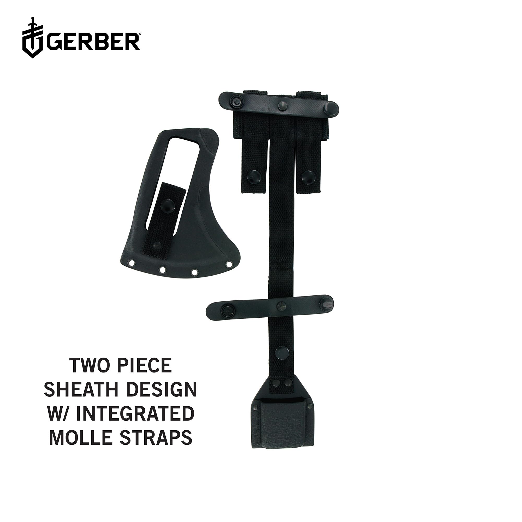 Gerber Gear Downrange Tactical Tomahawk Survival Multitool - Camping Axe with Hammer Head & Steel Pry Bar - Includes Molle-Compatible Sheath - Perfect for Outdoor Survival, Bushcraft & Tactical Missions