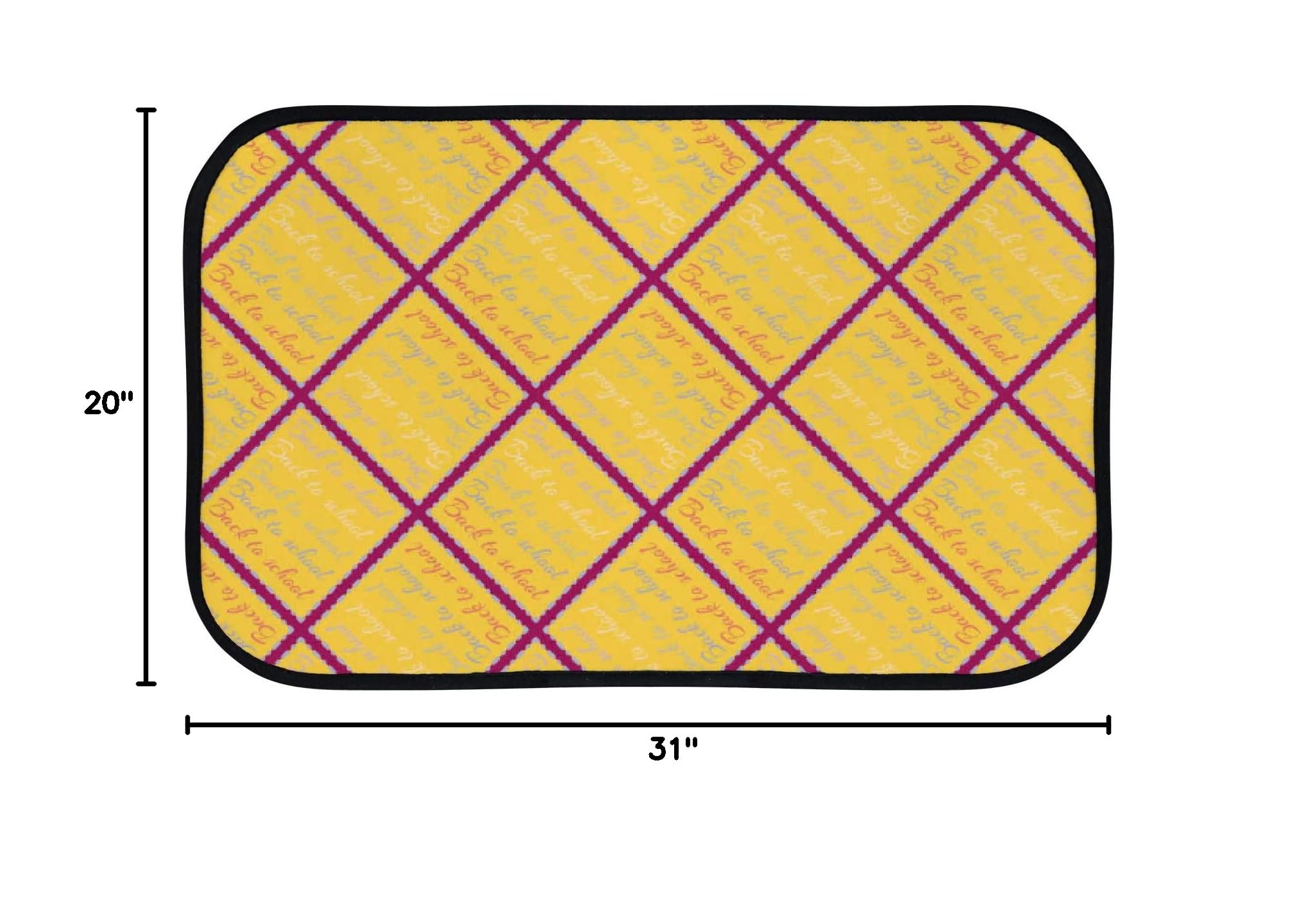 Soft Foam Diamond Lattice Non-Slip Washable Area Rug - 31x20 Inch Indoor/Outdoor Kitchen & Bath Mat - Home Decor for Living Room, Bedroom, Dorm