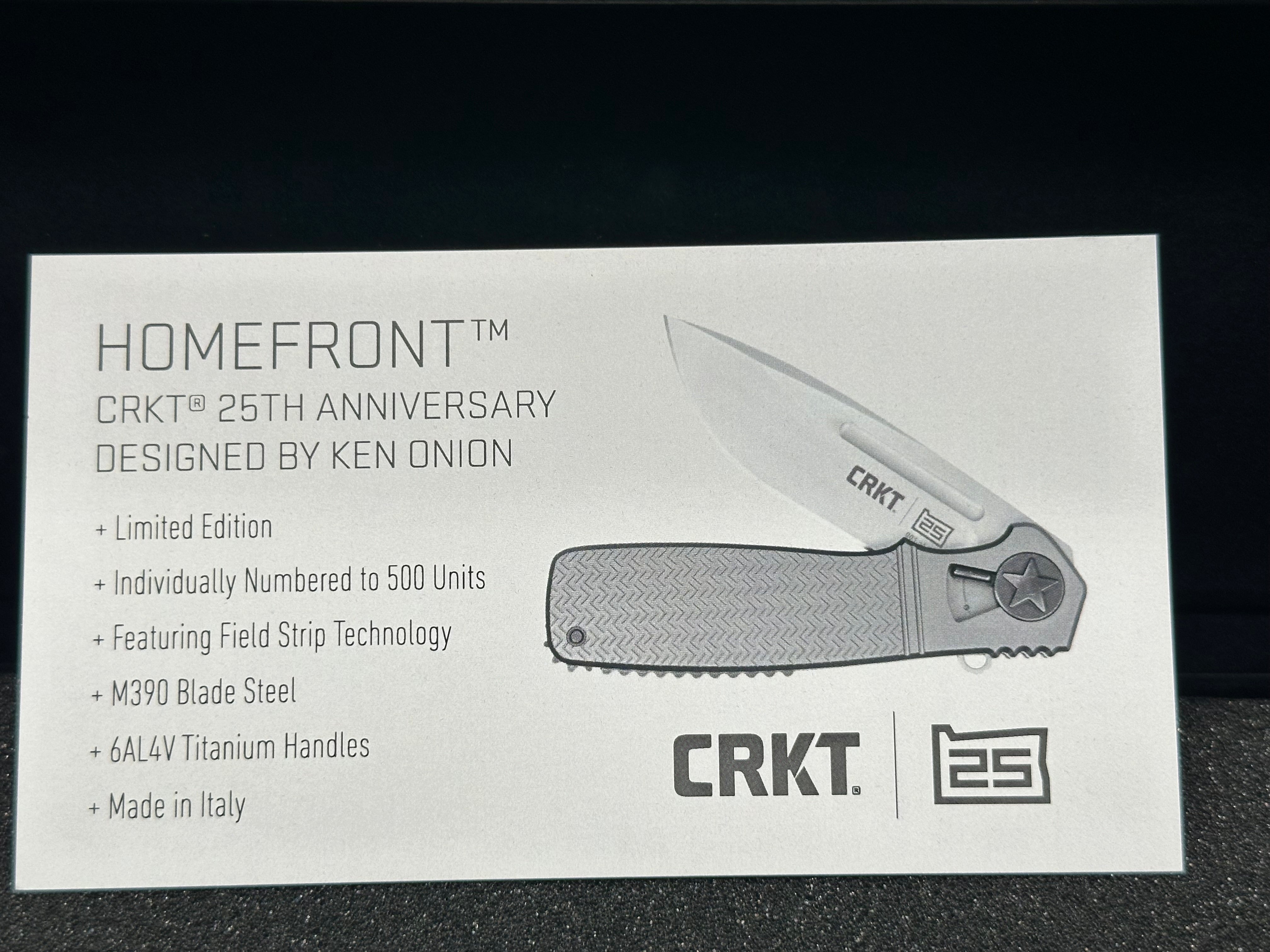 CRKT Homefront 25th Anniversary Edition Folding Knife - EDC Pocket Knife with Field Strip Technology - Perfect for Camping, Hiking & Outdoor Adventures