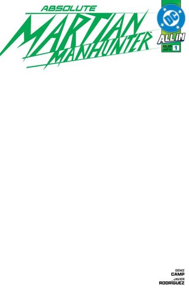 Absolute Martian Manhunter #1 (Of 6) - Cover H Blank Card Stock Variant - DC Comics Collectible Edition - Perfect for Comic Book Collectors & Superhero Fans
