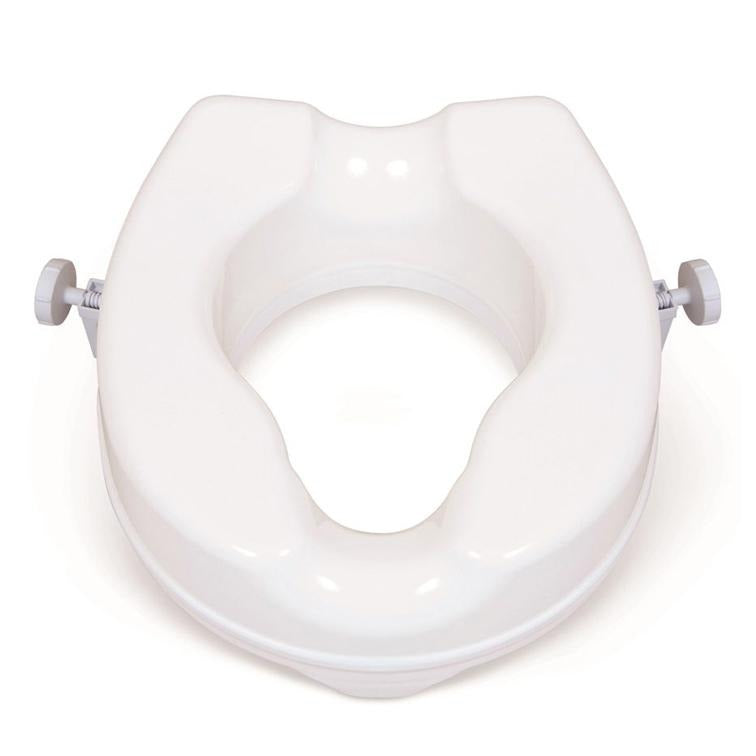 Raised Toilet Seat for Elderly & Disabled - Adjustable Height Bathroom Safety Seat with Handles - Non-Slip Toilet Riser for Seniors, Post-Surgery & Mobility Assistance - Ideal for Home, Hospital & Care Facilities
