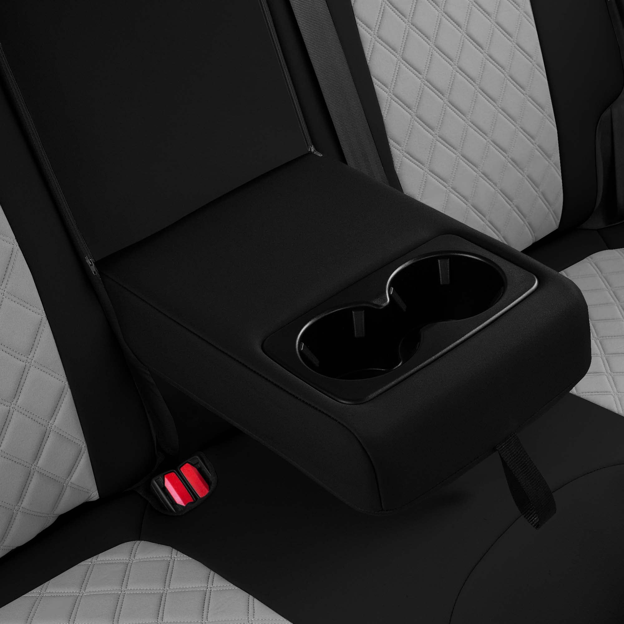 FH Group Custom Fit Neoprene Seat Covers for 2021-2022 Ford Bronco Sport - Water Resistant Neosupreme Full Set (Gray) | Perfect for Off-Roading, Camping & Daily Commute