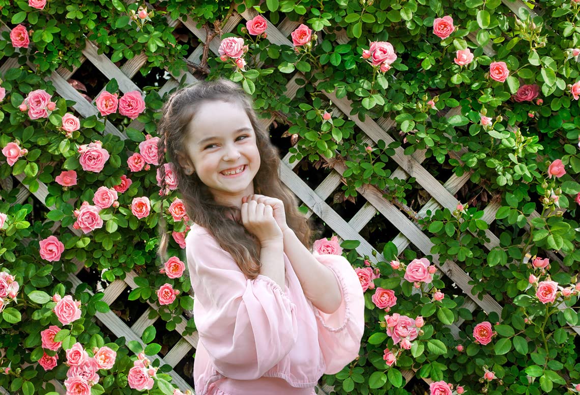 AIIKES 6x4FT Floral Photography Backdrop - Spring Flowers & Green Leaves Background for Wedding, Bridal, Baby Shower, Birthday Photo Booth & Studio Props (11-453) | Perfect for Indoor/Outdoor Events, Social Media Content & Professional Photography