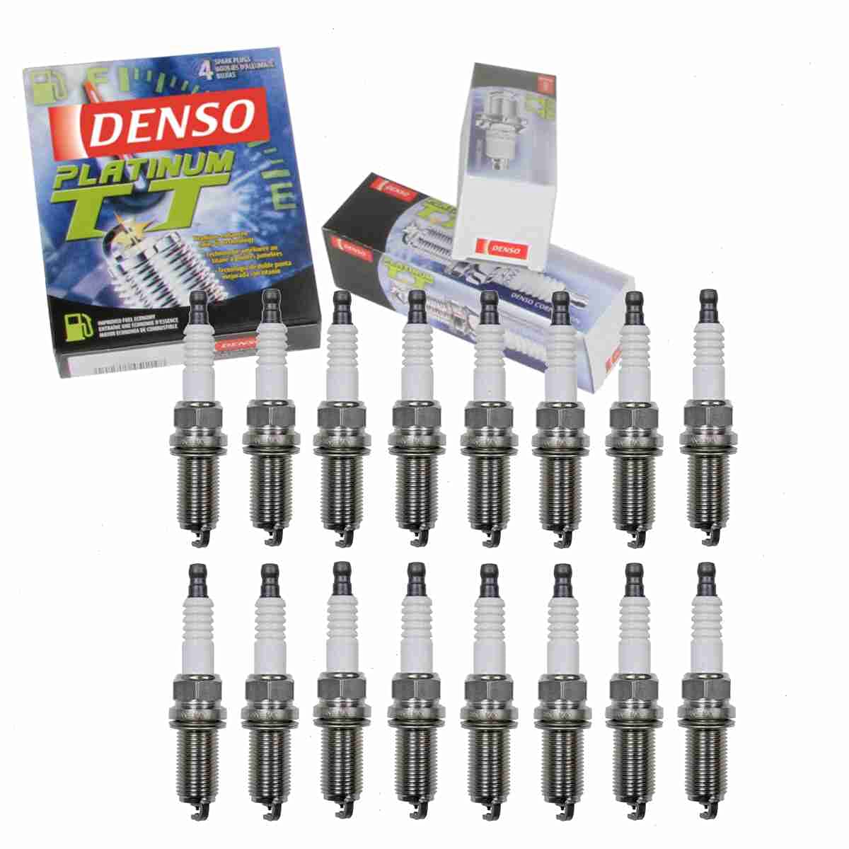 16-Piece DENSO Platinum TT Spark Plugs Set - Compatible with Ram 2500 5.7L & 6.4L V8 (2011-2016) - High Performance Ignition for Better Fuel Efficiency & Engine Power - Ideal for Off-Roading, Towing & Daily Driving