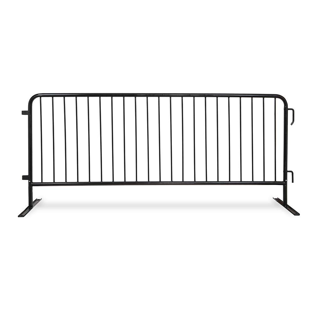 Heavy Duty Metal Interlocking Crowd Control Barricades - Angry Bull Warehouse Barricades with Flat No-Trip Feet, 8.5 Ft Tall (Black, 20 Pack) - Ideal for Events, Concerts, Warehouses & Crowd Management