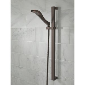 Delta Faucet Dryden Single-Spray Touch-Clean Wall-Mount Slide Bar Handheld Shower with Hose in Champagne Bronze 57051-CZ - Perfect for Bathroom Renovation and Spa-Like Shower Experience