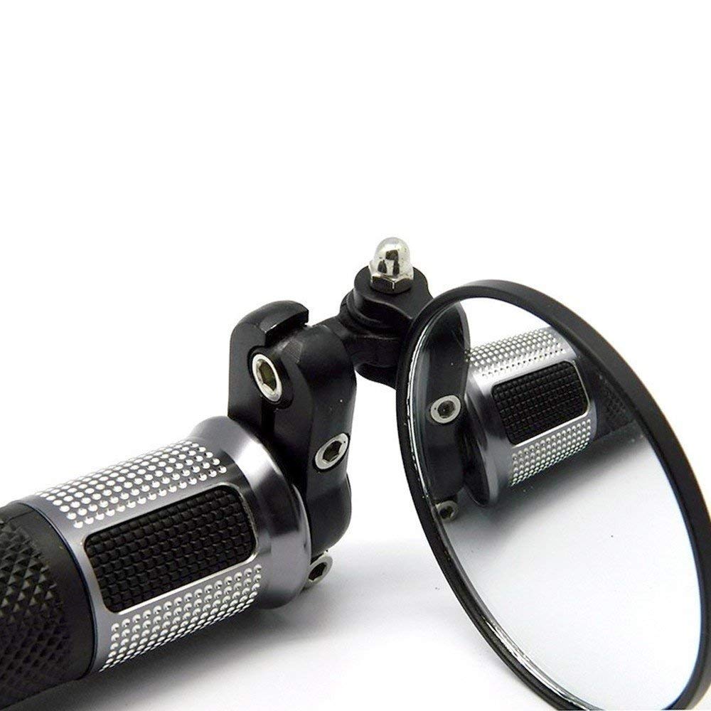 2PCS Foldable Aluminum Motorcycle Rear View Mirrors - Durable Glass Spherical Mirrors for Harley, Honda, Yamaha - Perfect for Cruisers, Touring Bikes & Off-Road Adventures