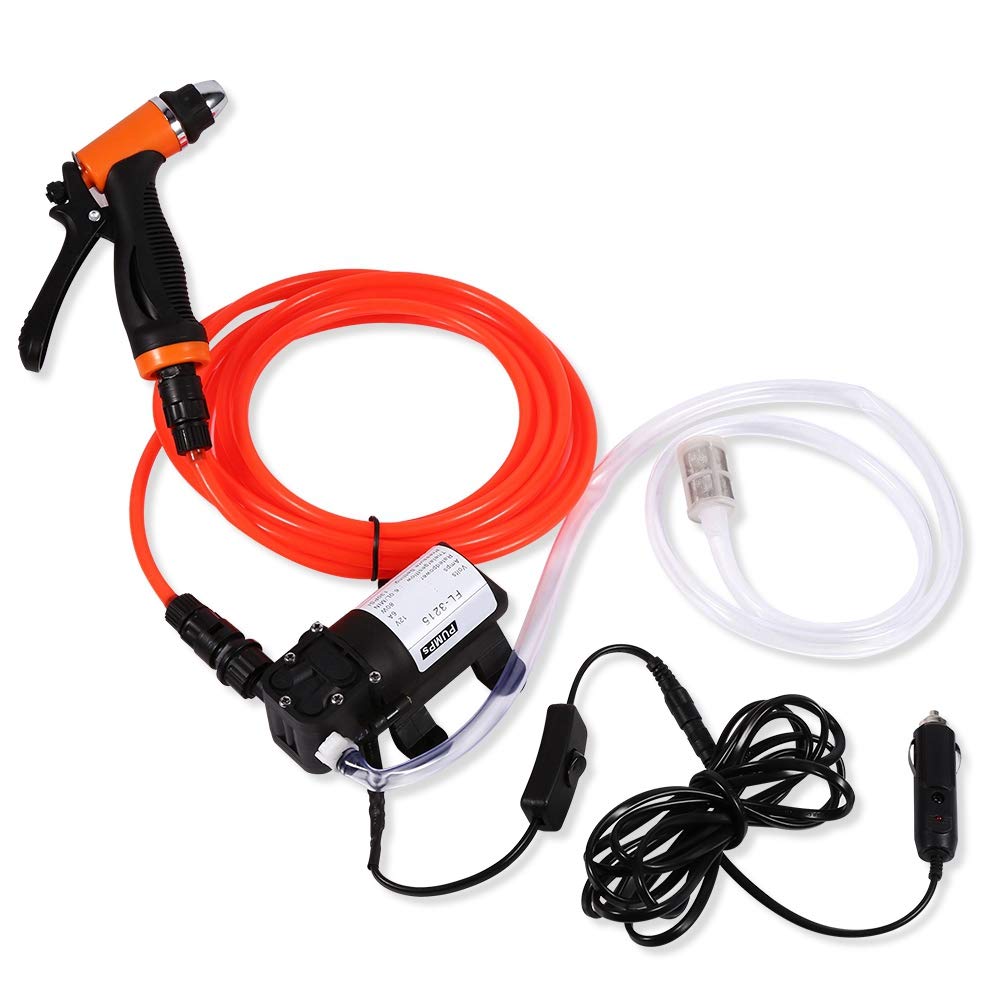 12V Portable Car Wash Pump - High Pressure Electric Washer Kit for Auto Cleaning & Detailing